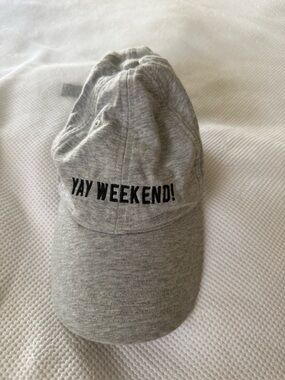 Express Gray 'YAY WEEKEND!' Baseball Cap